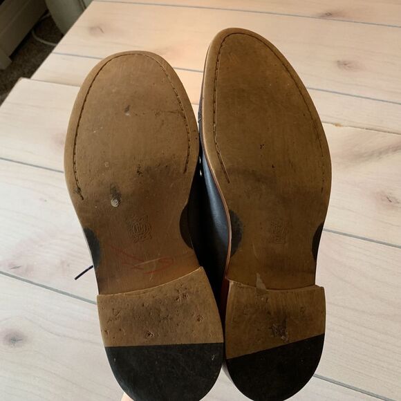 mens 11 Joseph abboud blue genuine leather Oxford - Picture 4 of 7